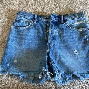 Abercrombie & Fitch High Rise Denim Shorts